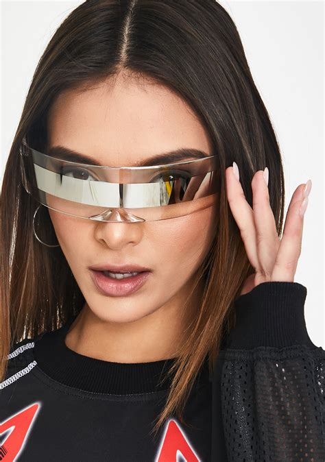 mirrored shield wrap sunglasses